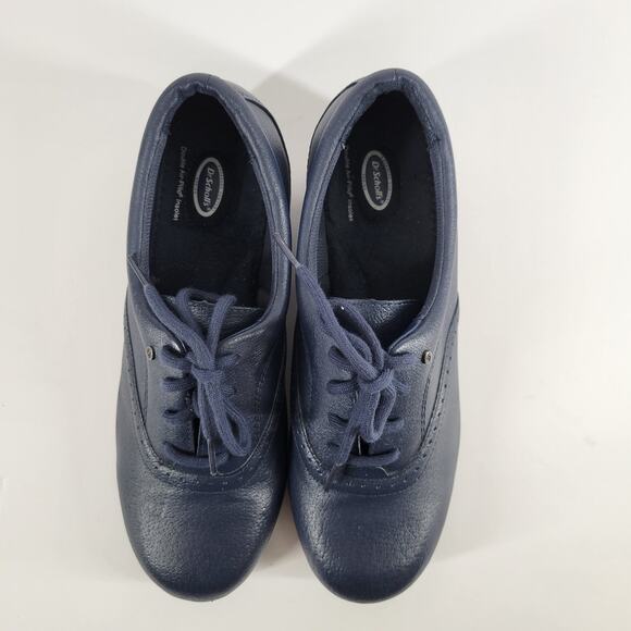 Womens Dr. Scholls Lace Up Shoes 9 M Double Air Pillow Insoles Comfort Navy Blue - Picture 3 of 9